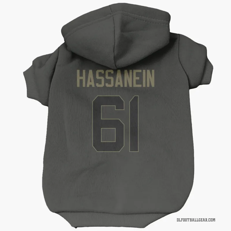 Ahmed Hassanein  Black Detroit Lions  Service Cat & Dog Pet Hoodie