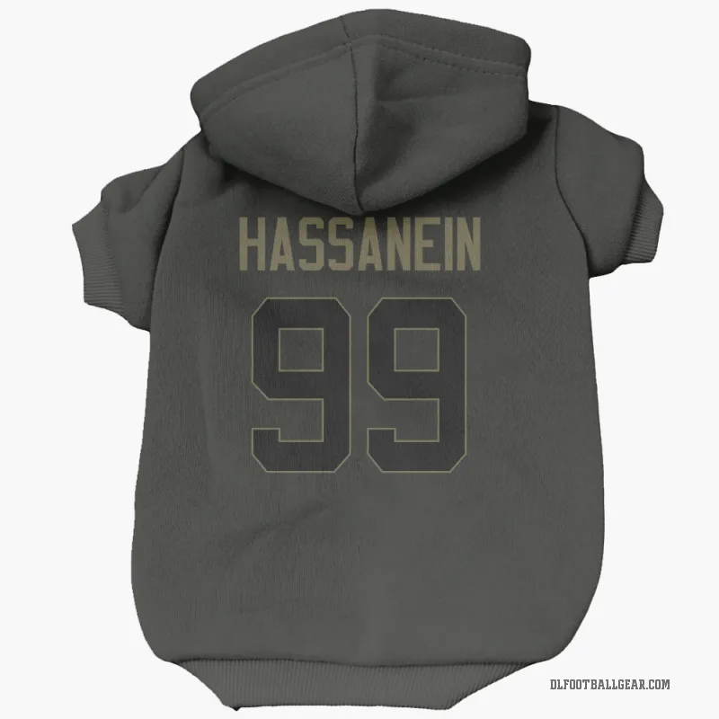 Ahmed Hassanein  Black Detroit Lions  Service Cat & Dog Pet Hoodie