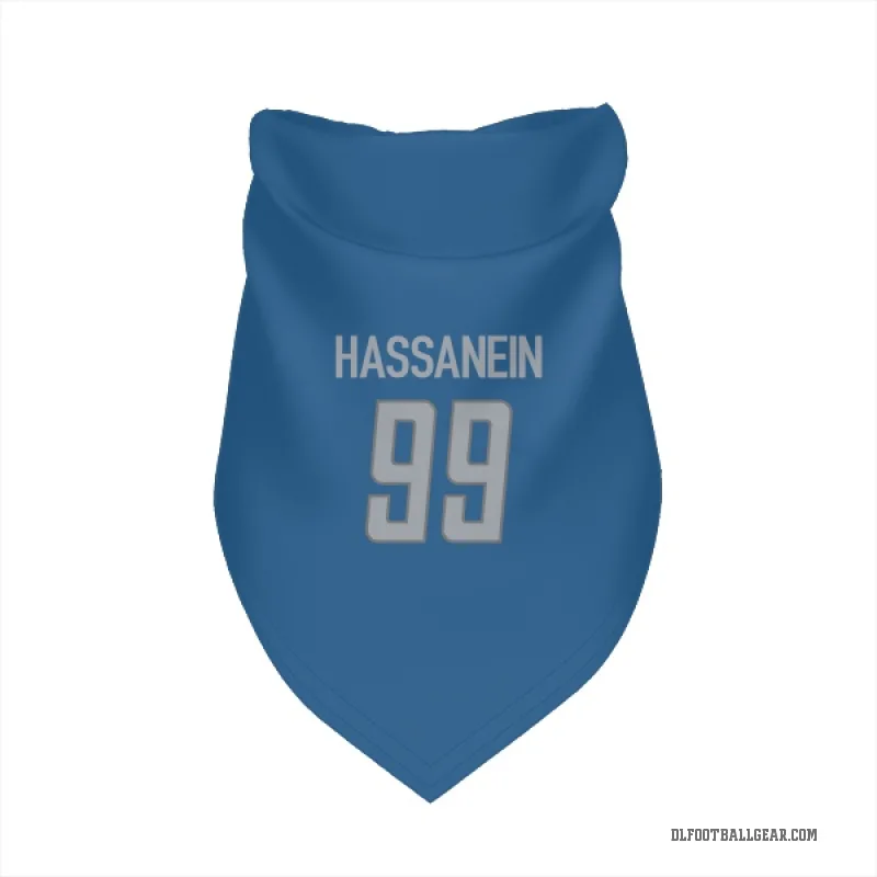 Ahmed Hassanein  Blue Detroit Lions  Cat & Dog Pet Bandana