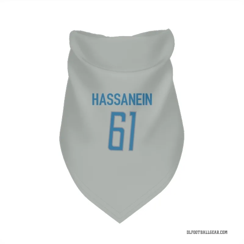 Ahmed Hassanein  Detroit Lions   Silver Cat & Dog Pet Bandana