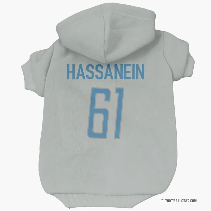 Ahmed Hassanein  Detroit Lions   Silver Cat & Dog Pet Hoodie