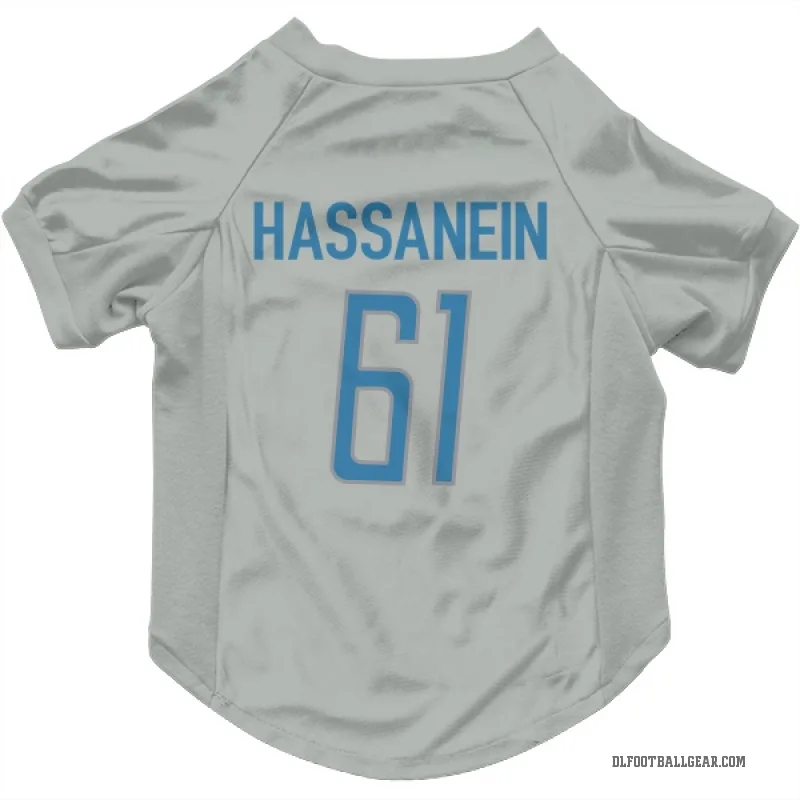 Ahmed Hassanein  Detroit Lions   Silver Cat & Dog Pet Jersey
