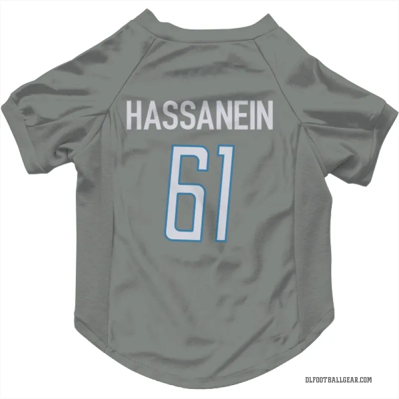 Ahmed Hassanein  Detroit Lions   Steel Cat & Dog Pet Jersey