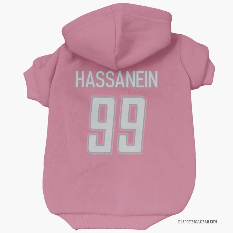 Ahmed Hassanein  Pink Detroit Lions  Cat & Dog Pet Hoodie