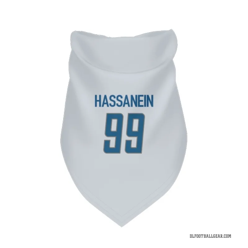Ahmed Hassanein  White Detroit Lions  Cat & Dog Pet Bandana