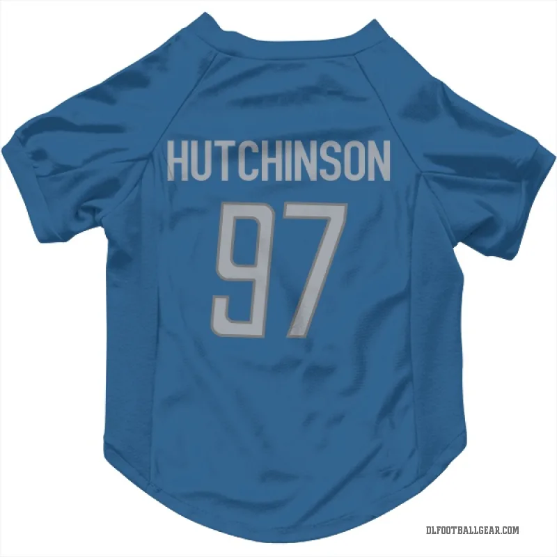 Aidan Hutchinson  Blue Detroit Lions  Cat & Dog Pet Jersey