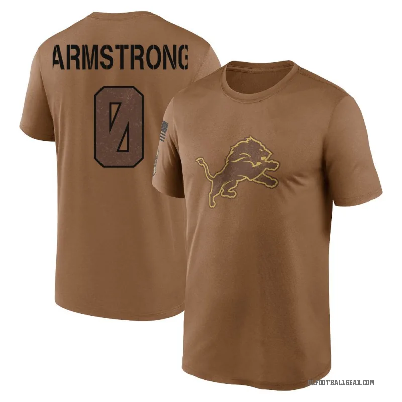 Andrew Armstrong Men's Brown Detroit Lions 2023 Salute To Service Performance T-Shirt