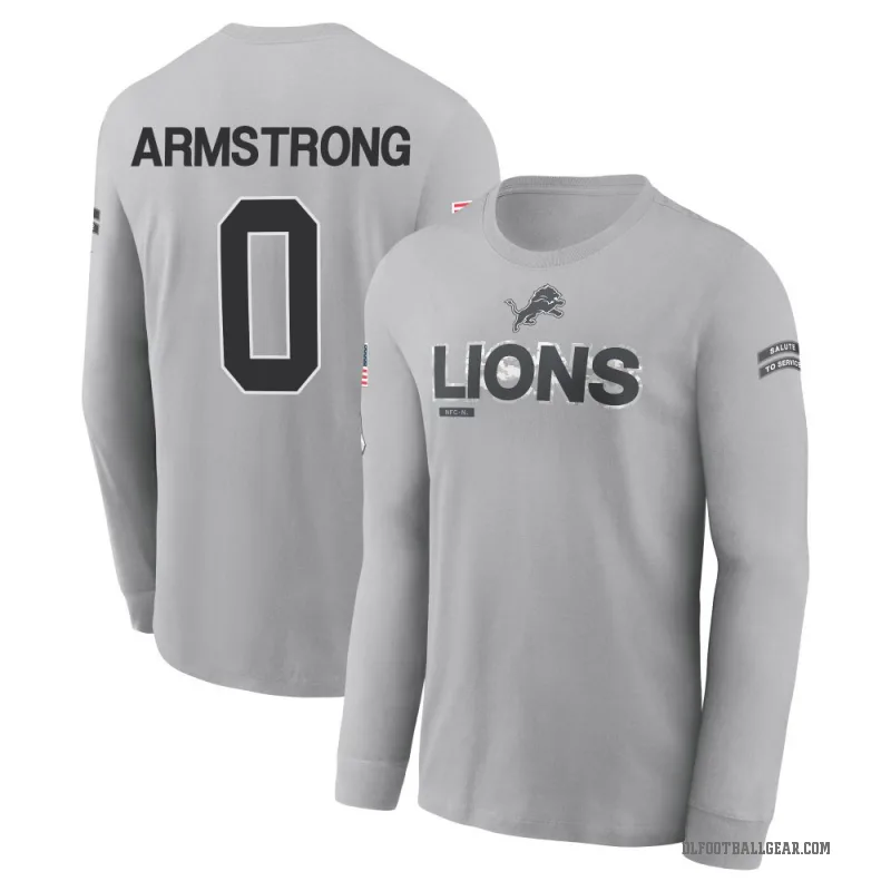 Andrew Armstrong Men's Gray Detroit Lions 2024 Salute to Service Long Sleeve T-Shirt