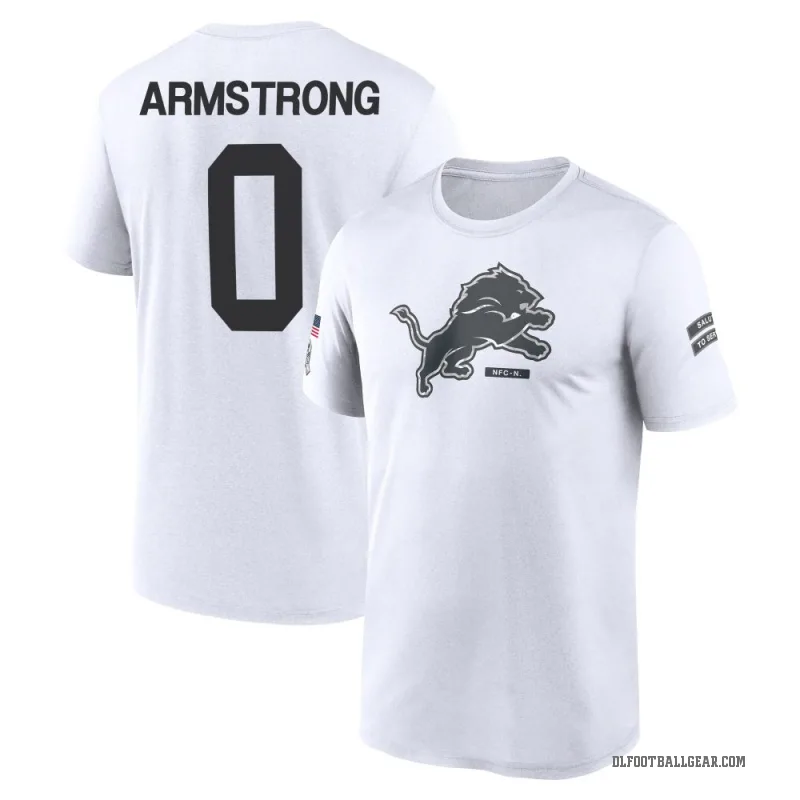 Andrew Armstrong Men's White Detroit Lions 2024 Salute to Service Performance T-Shirt