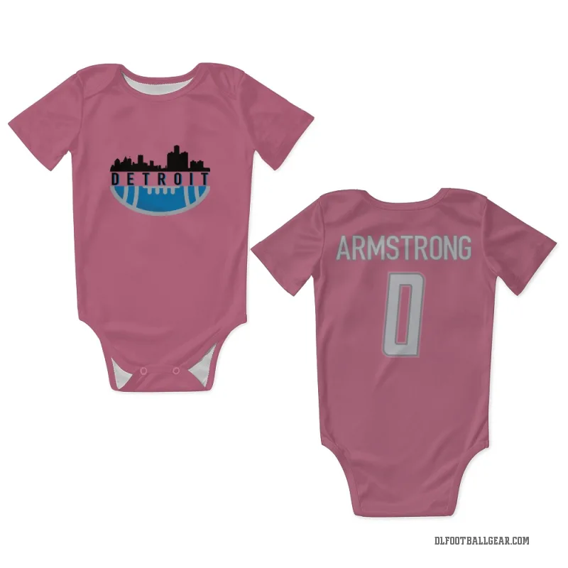 Andrew Armstrong  Pink Detroit Lions  Newborn & Infant Bodysuit