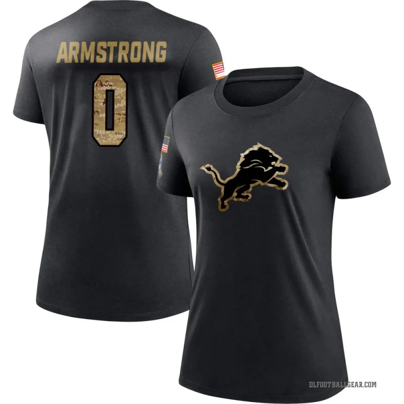Andrew Armstrong Women's Black Detroit Lions 2020 Salute To Service Performance T-Shirt
