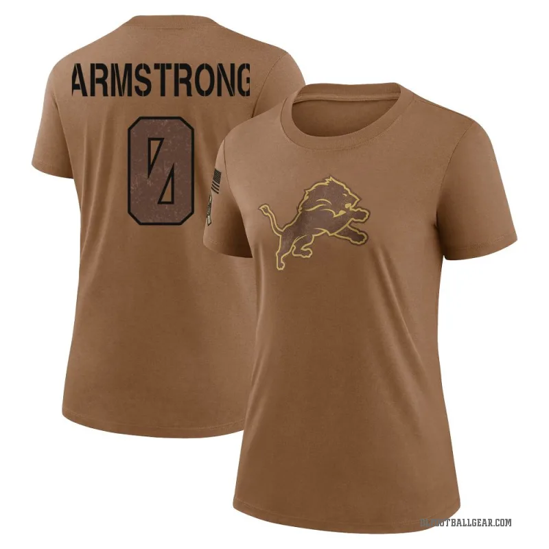 Andrew Armstrong Women's Brown Detroit Lions 2023 Salute To Service Performance T-Shirt