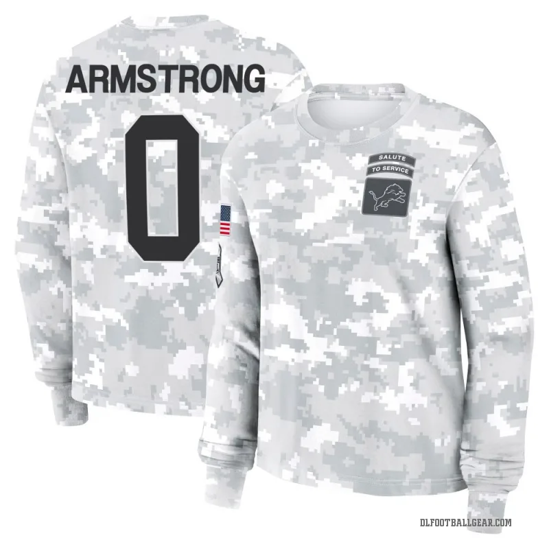 Andrew Armstrong Women's Camo Detroit Lions Arctic 2024 Salute to Service Long Sleeve T-Shirt