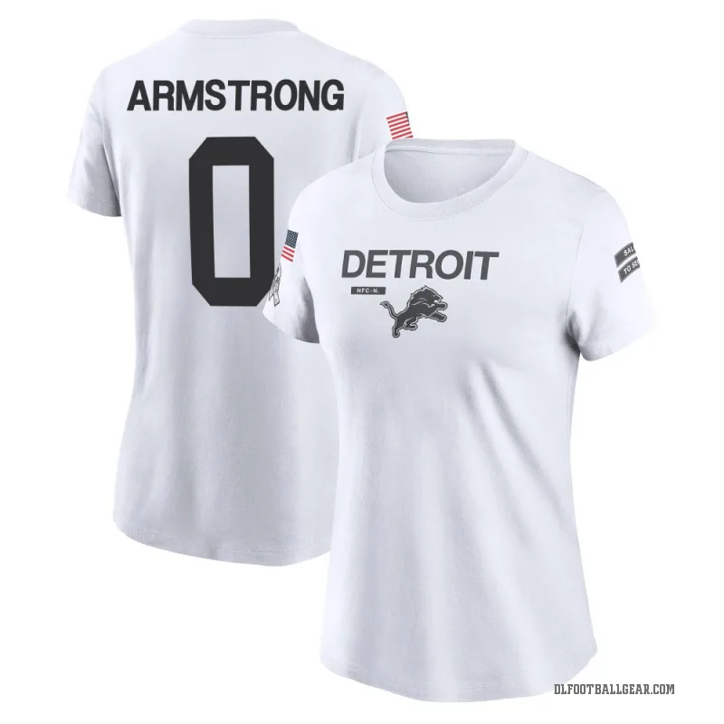 Andrew Armstrong Women's White Detroit Lions 2024 Salute to Service Performance T-Shirt