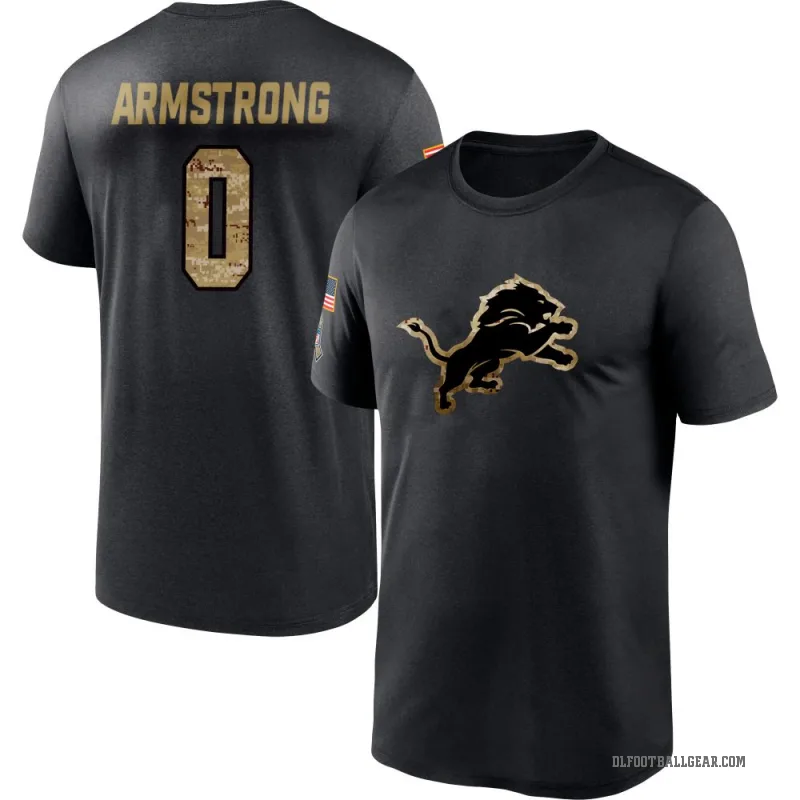 Andrew Armstrong Youth Black Detroit Lions 2020 Salute To Service Performance T-Shirt
