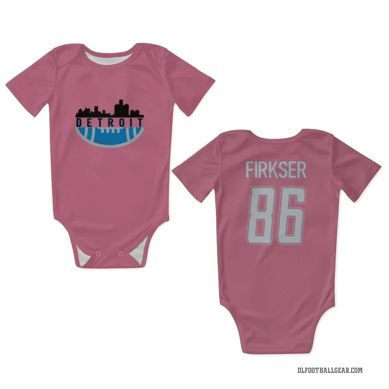 Anthony Firkser  Pink Detroit Lions  Newborn & Infant Bodysuit