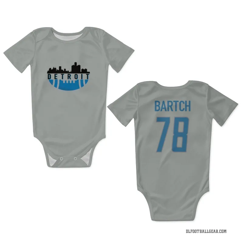 Ben Bartch  Detroit Lions   Silver Newborn & Infant Bodysuit