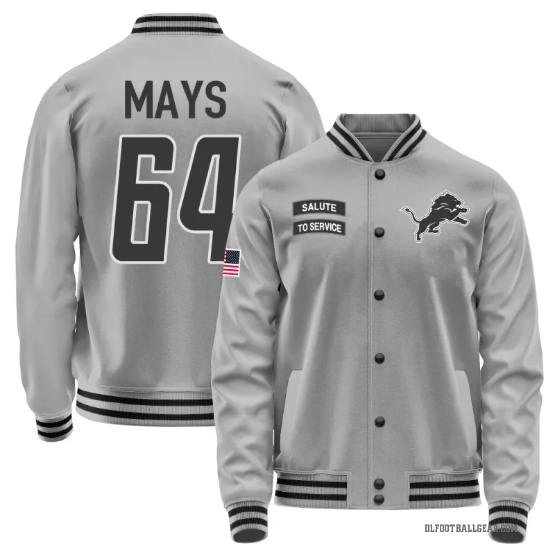 Cade Mays Men's Gray Detroit Lions Salute to Service Performance Jacket