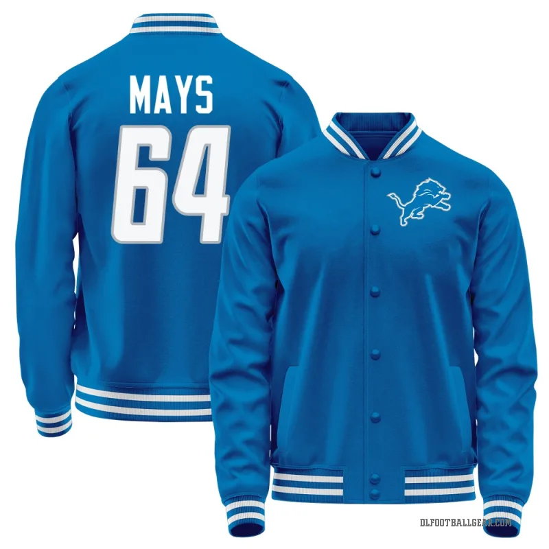 Cade Mays Men's LightBlue Detroit Lions Light Blue Full-Snap Jacket