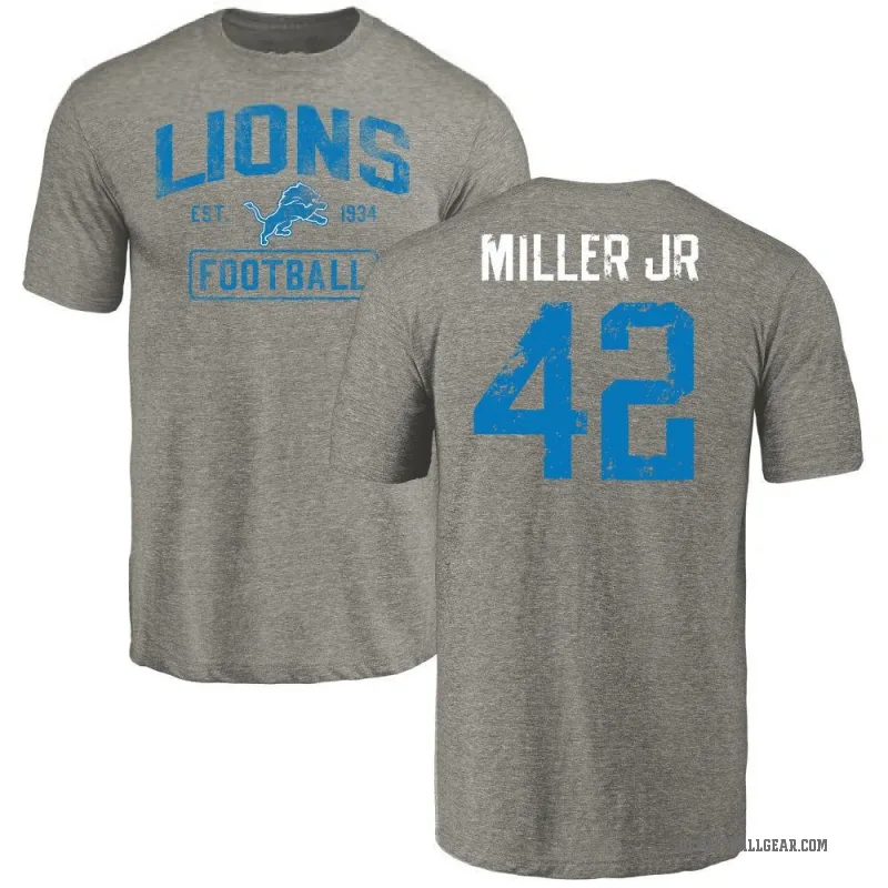 D.J. Miller Jr. Youth Gray Detroit Lions Distressed T-Shirt
