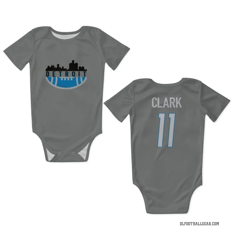 Damone Clark  Detroit Lions   Steel Newborn & Infant Bodysuit