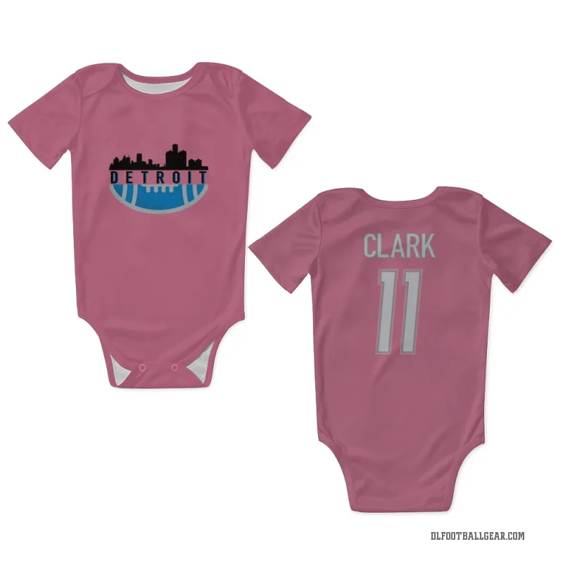 Damone Clark  Pink Detroit Lions  Newborn & Infant Bodysuit