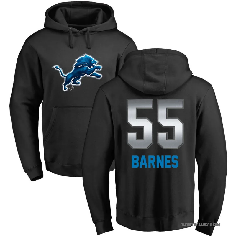 Derrick Barnes Men's Black Detroit Lions Midnight Mascot Pullover Hoodie