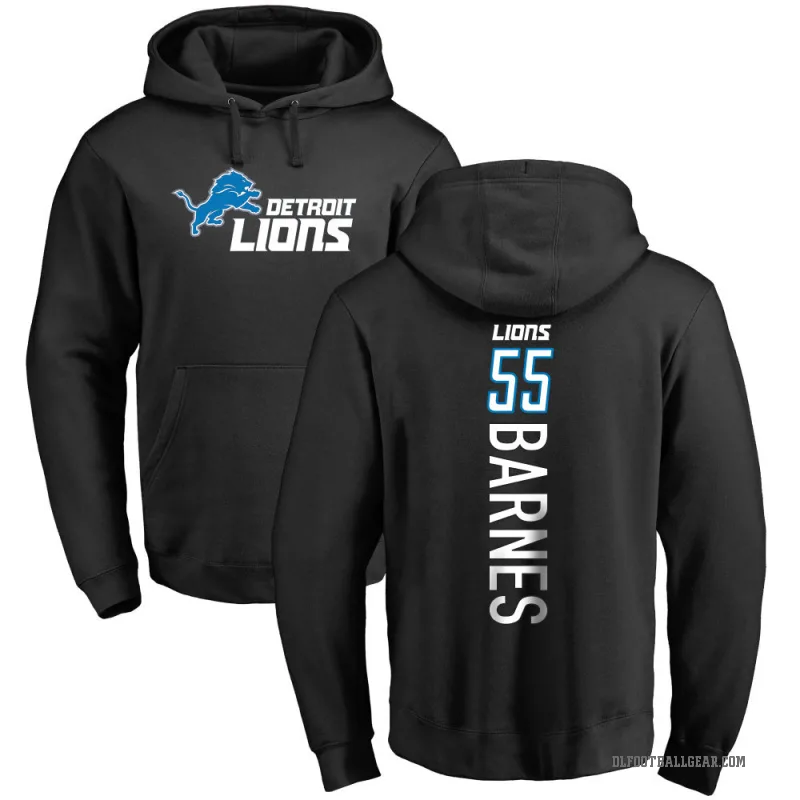 Derrick Barnes Men's Black Detroit Lions Pro Line Backer Pullover Hoodie