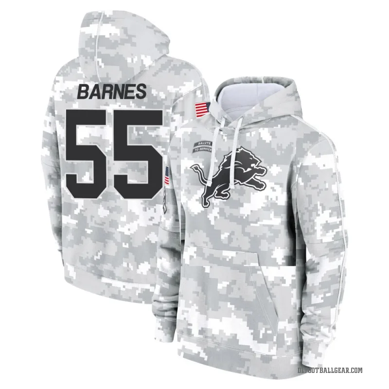 Derrick Barnes Men's Camo Detroit Lions Arctic 2024 Salute to Service Club Fleece Pullover Hoodie