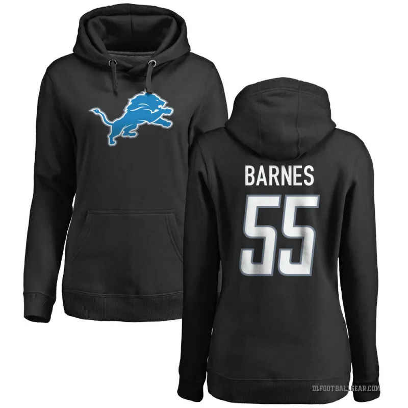 Derrick Barnes Women's Black Detroit Lions Pro Line Logo Pullover Hoodie