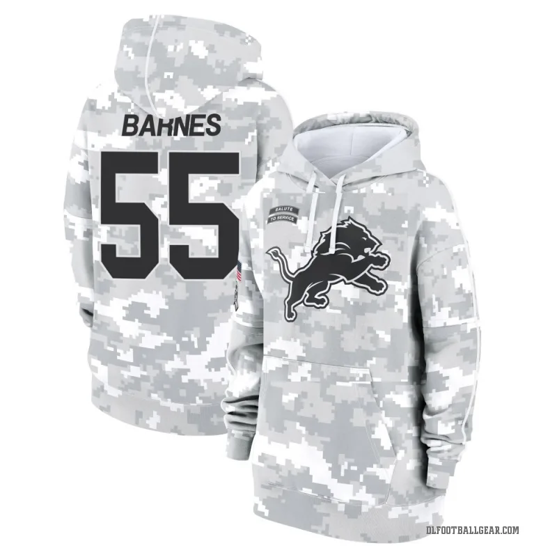 Derrick Barnes Women's Camo Detroit Lions Arctic 2024 Salute to Service Club Fleece Pullover Hoodie