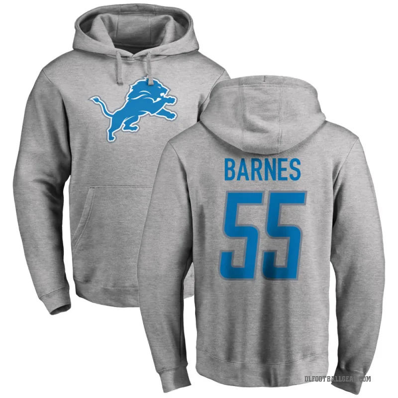 Derrick Barnes Youth Detroit Lions Pro Line Ash Logo Pullover Hoodie