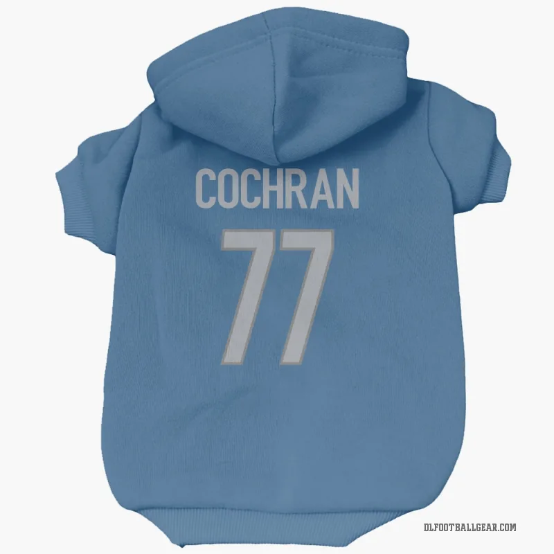 Devin Cochran  Blue Detroit Lions  Cat & Dog Pet Hoodie