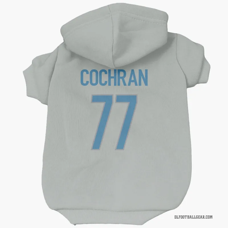 Devin Cochran  Detroit Lions   Silver Cat & Dog Pet Hoodie