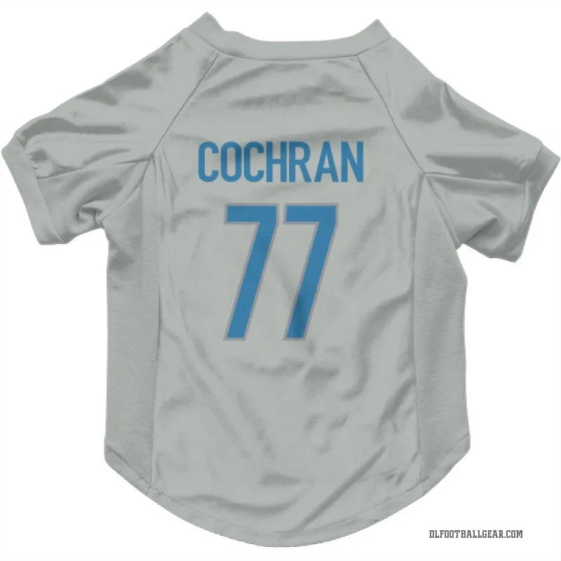 Devin Cochran  Detroit Lions   Silver Cat & Dog Pet Jersey
