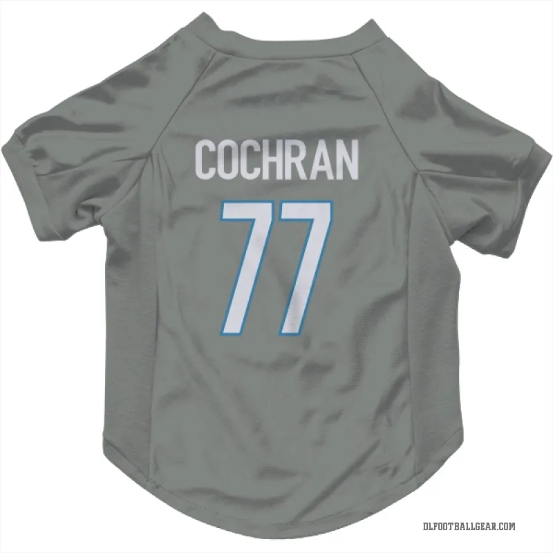 Devin Cochran  Detroit Lions   Steel Cat & Dog Pet Jersey