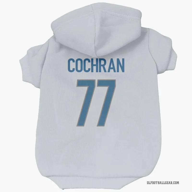 Devin Cochran  White Detroit Lions  Cat & Dog Pet Hoodie