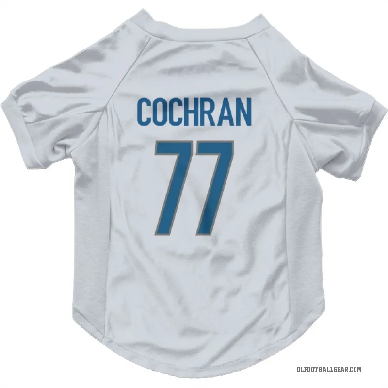 Devin Cochran  White Detroit Lions  Cat & Dog Pet Jersey