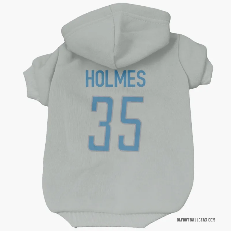 Gavin Holmes  Detroit Lions   Silver Cat & Dog Pet Hoodie