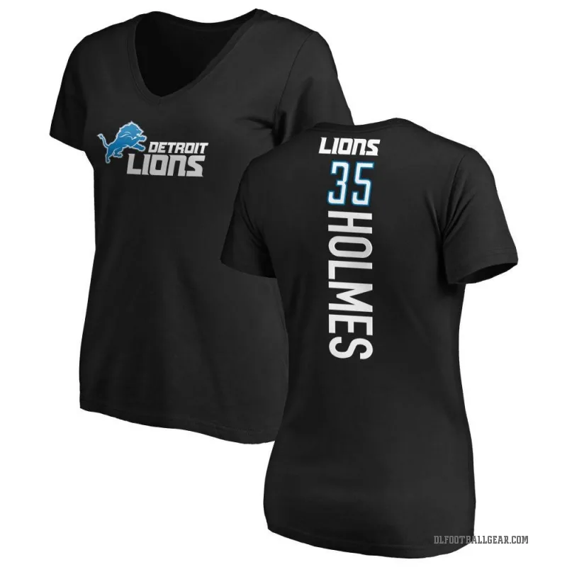 Gavin Holmes Women's Black Detroit Lions Backer Slim Fit T-Shirt -