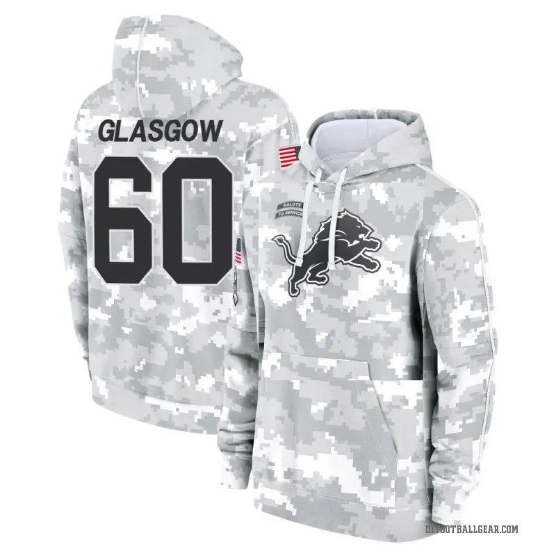 Graham Glasgow Men's Camo Detroit Lions Arctic 2024 Salute to Service Club Fleece Pullover Hoodie