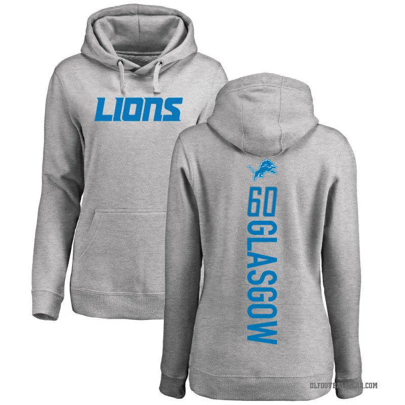 Graham Glasgow Women's Detroit Lions Pro Line Ash Backer Pullover Hoodie