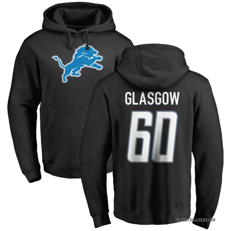 Graham Glasgow Youth Black Detroit Lions Pro Line Logo Pullover Hoodie
