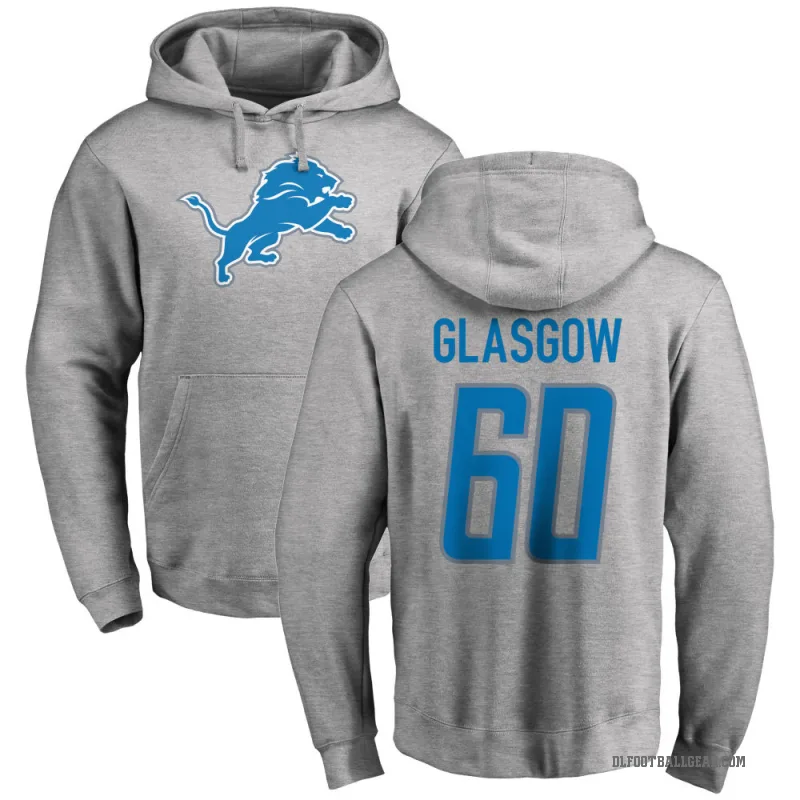 Graham Glasgow Youth Detroit Lions Pro Line Ash Logo Pullover Hoodie