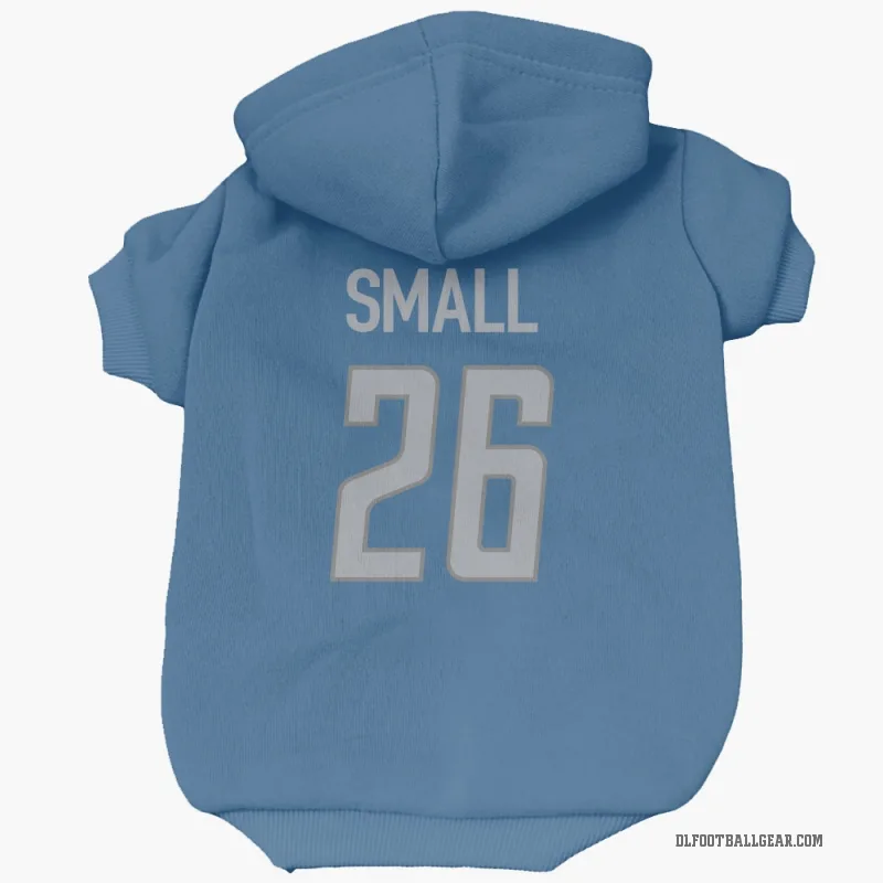Jabari Small  Blue Detroit Lions  Cat & Dog Pet Hoodie