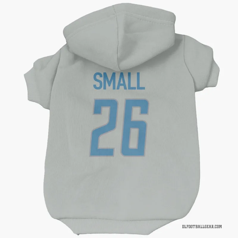 Jabari Small  Detroit Lions   Silver Cat & Dog Pet Hoodie