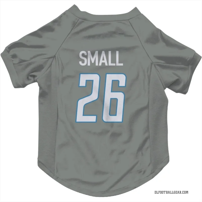 Jabari Small  Detroit Lions   Steel Cat & Dog Pet Jersey