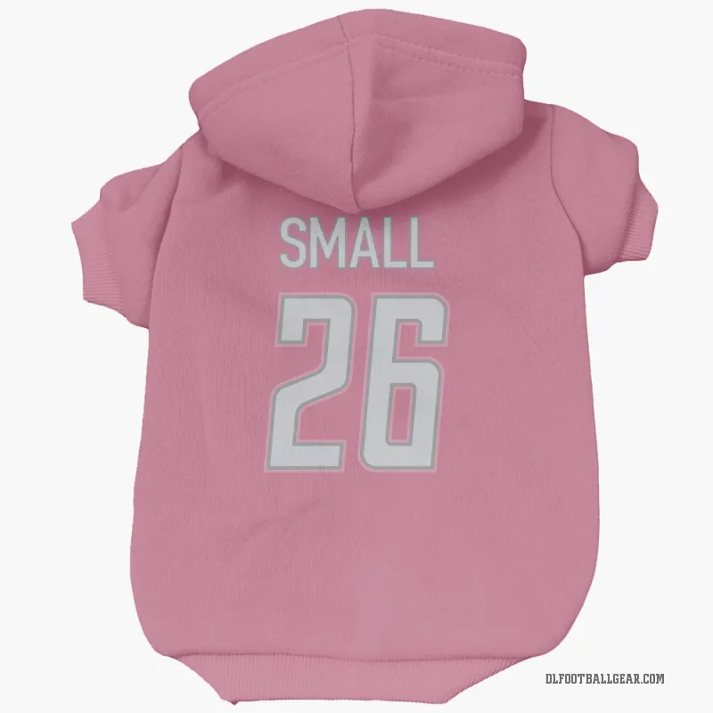 Jabari Small  Pink Detroit Lions  Cat & Dog Pet Hoodie