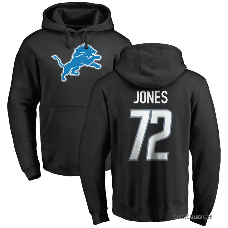 Jamarco Jones Men's Black Detroit Lions Pro Line Logo Pullover Hoodie