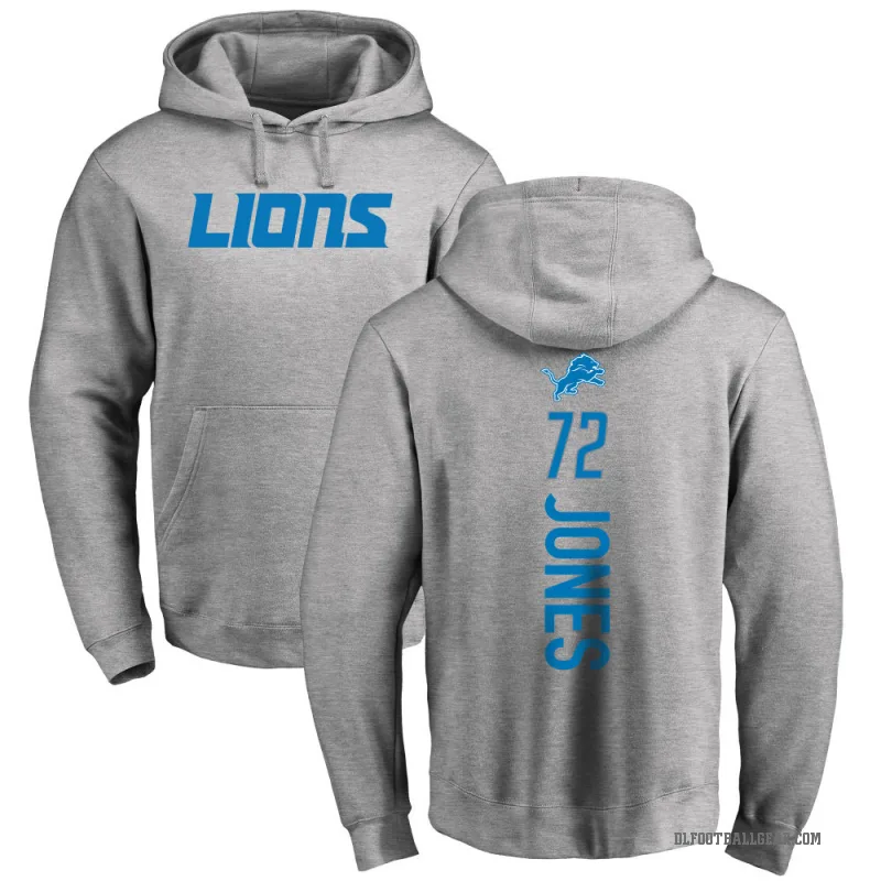 Jamarco Jones Men's Detroit Lions Pro Line Ash Backer Pullover Hoodie